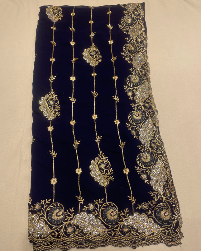 Georgette work saree