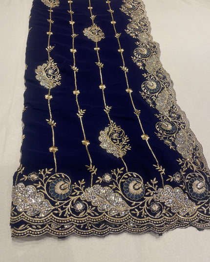 Georgette work saree