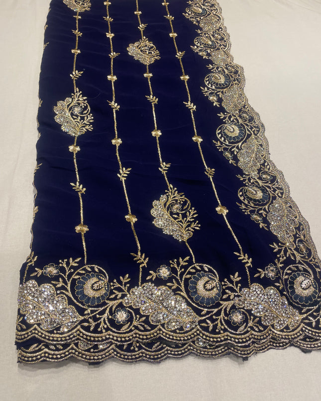 Georgette work saree