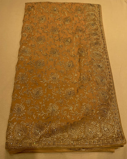 Georgette work saree
