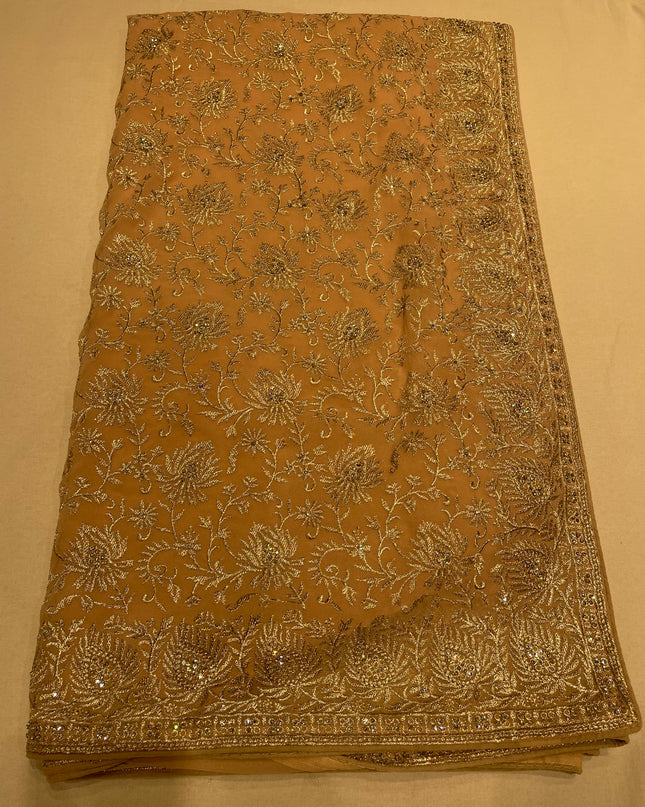 Georgette work saree