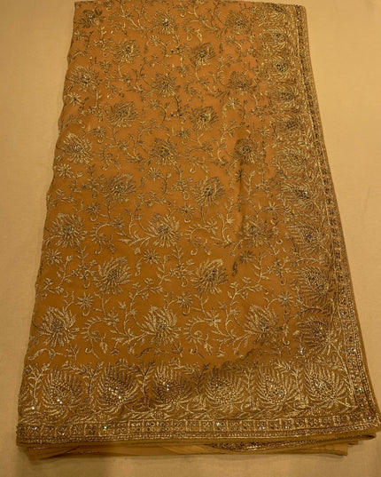Georgette work saree