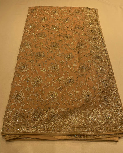 Georgette work saree