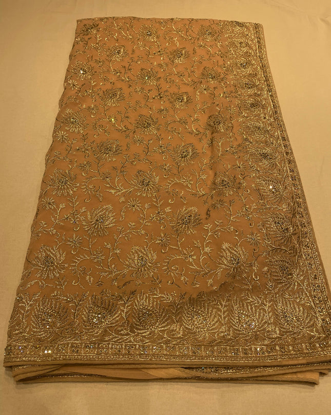 Georgette work saree