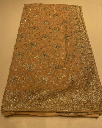 Georgette work saree