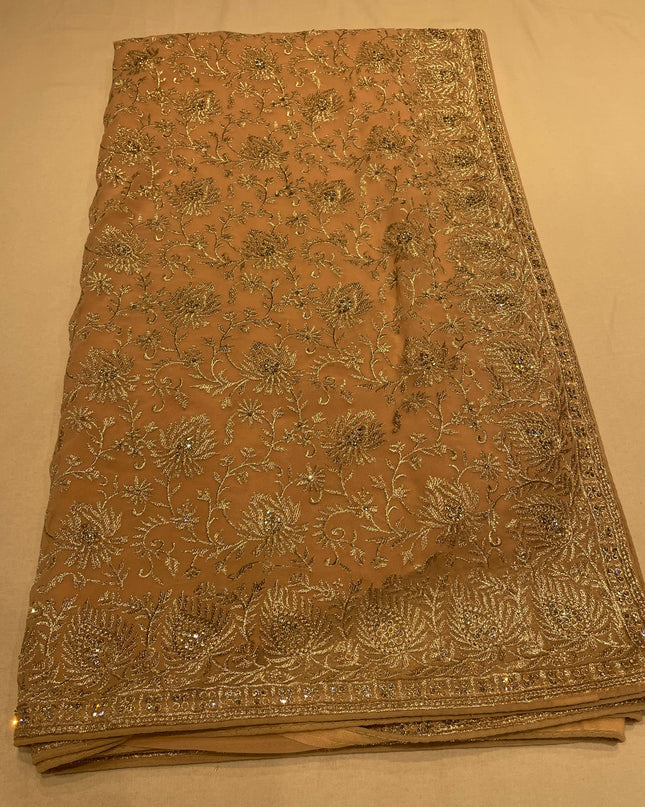 Georgette work saree